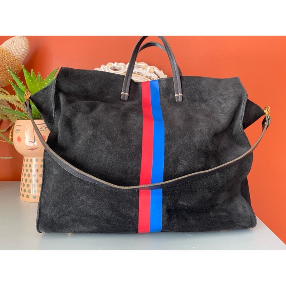 ✨Sold ✨ CLARE V. Simple Stripe Suede Tote - Picture 5 of 16